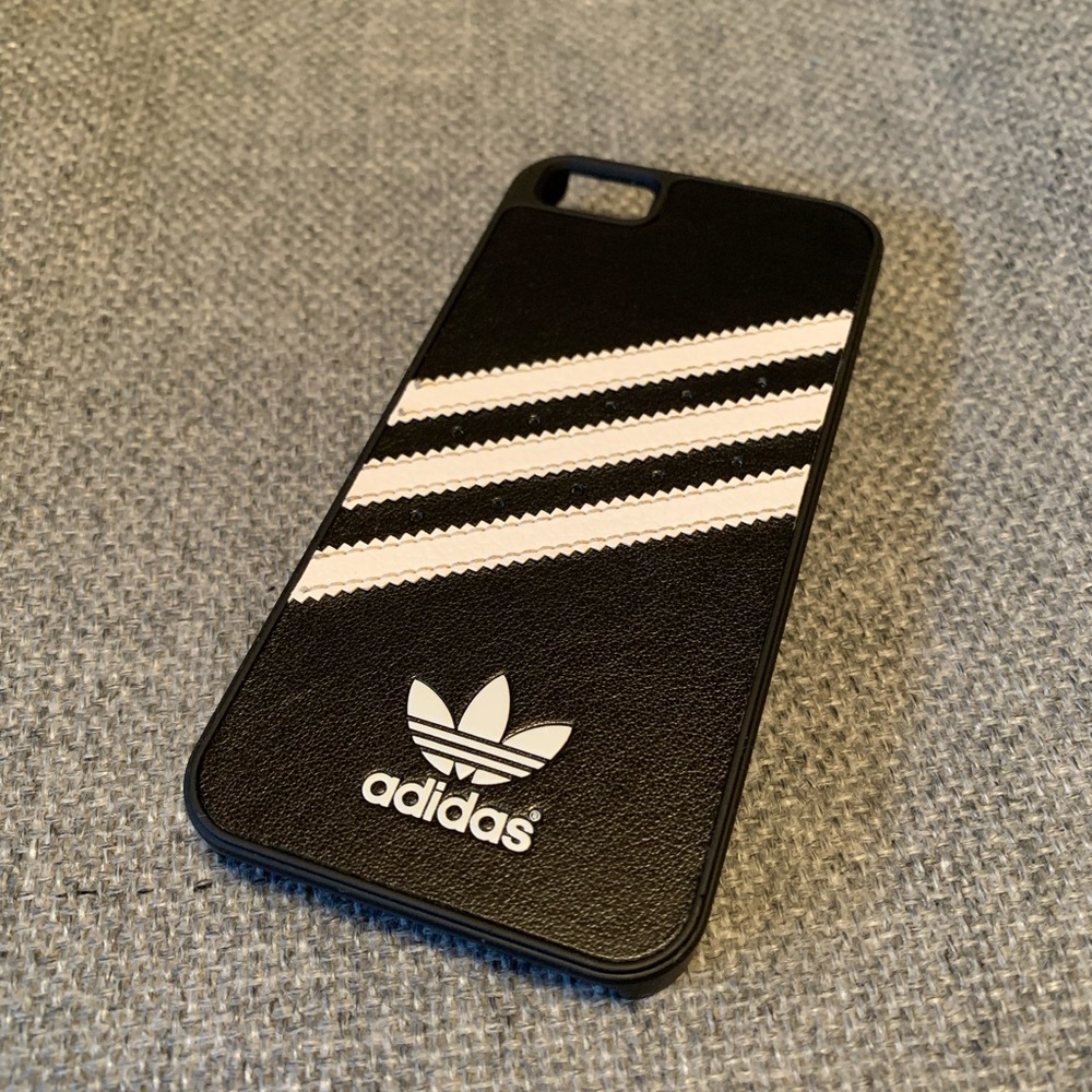 ADIDAS ORIGINALS LEATHER FRONT CLIP ON IPHONE 5 IPHONE 5S CASE